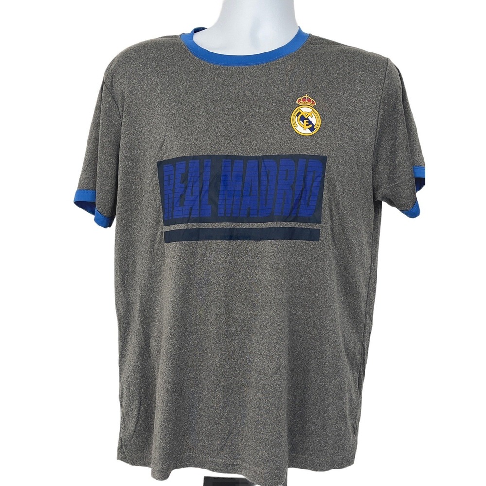 Real Madrid MCF Crown Futbol Soccer Men's Gray T-Shirt Large